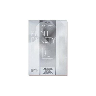 Coveris EPDS210297C4 stříbrné PET etikety fólie 210 x 297 mm 20 ks bílá – Zboží Mobilmania