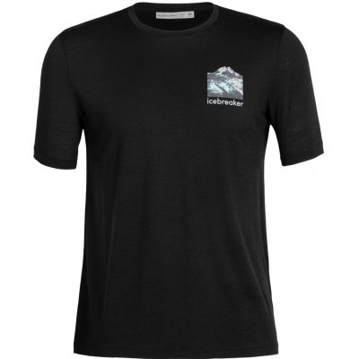 Icebreaker Mens Merino Tech Lite II SS T-Shirt South Alp black