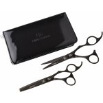 Olivia Garden Matt Black nůžek 5,75" a efilačních nůžek 6,35" – Zboží Dáma