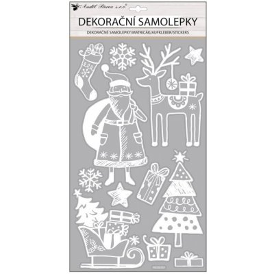 Anděl Přerov Samolepka Santa s glitry 24 x 47 cm – Hledejceny.cz
