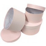Floristický box s vnitřní folií FB24121 v setu 3 kusy - 16,5x9cm 19x11cm 23x12,5 - 19 světle růžová – Zboží Dáma