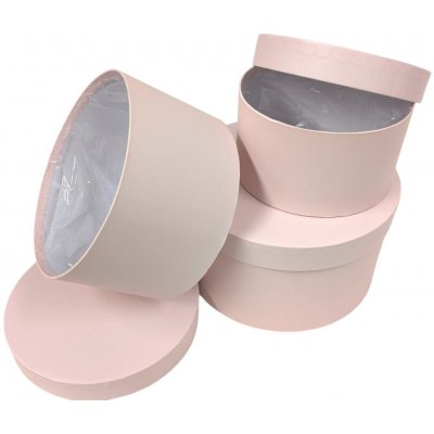 Floristický box s vnitřní folií FB24121 v setu 3 kusy - 16,5x9cm 19x11cm 23x12,5 - 19 světle růžová – Zboží Dáma