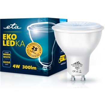 ETA ACC žárovka LED ETA EKO LEDka bodová 4W, GU10, teplá bílá