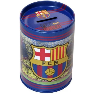 Pokladnička Barcelona FC plechový barel výška 10 cm průměr 7,5 cm – Zboží Dáma