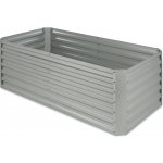 Blumfeldt High Grow Straight, vyvýšený záhon, 180 x 60 x 90 cm,, ocel, pozinkovaný, stříbrný Stříbrná – Zboží Mobilmania
