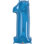 Grabo Nafukovací balónek číslo 1 modrý 102 cm extra velký – Zbozi.Blesk.cz