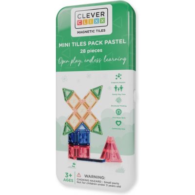 Cleverclixx Magnetická stavebnice mini - cestovní PASTEL (28 ks) – Zboží Živě Cleverclixx Magnetická stavebnice mini - cestovní PASTEL (28 ks) – Zboží Živě