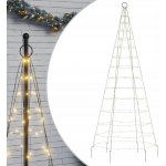 vidaXL Vánoční stromek na stožár 200 ch LED diod 180 cm Teplá bílá – Hledejceny.cz