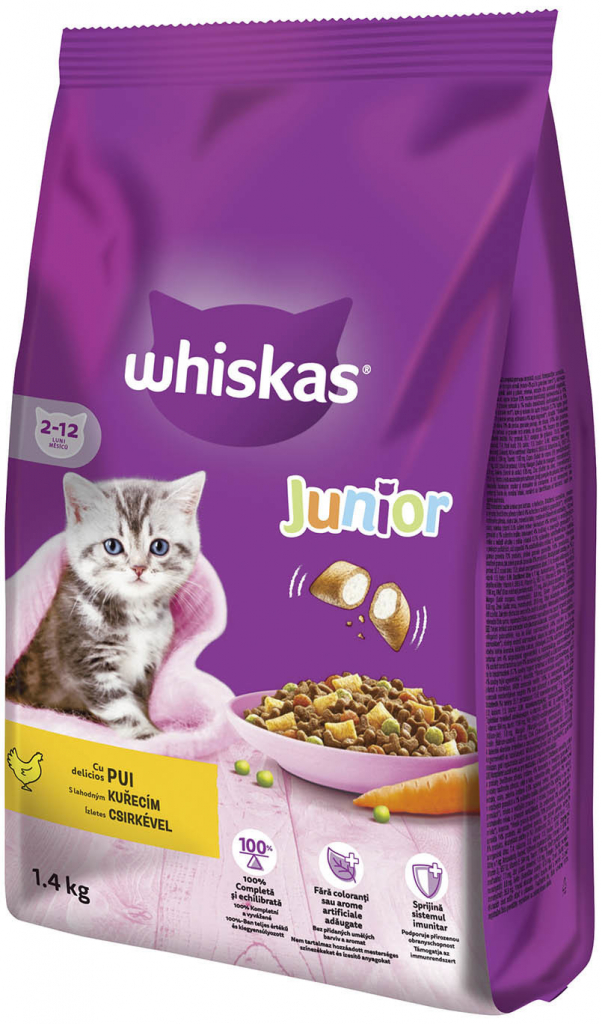 Whiskas granule Junior s Kuřecím 1,4 kg