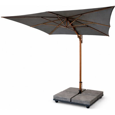 Hartman Zahradní slunečník Solar flex s bočním stíněním 300x300cm dark antracite – Sleviste.cz