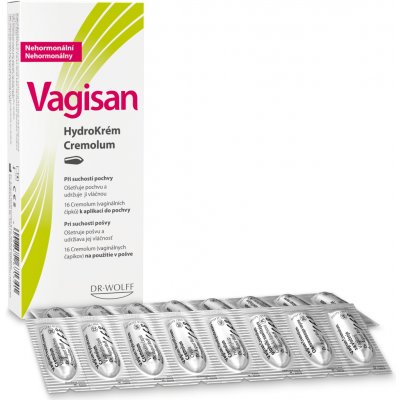 Vagisan HydroKrém Cremolum vaginální čípky 16 ks – Hledejceny.cz