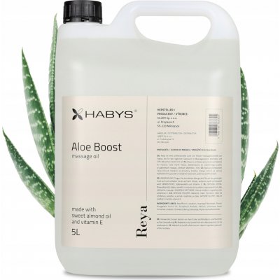 MASÁŽNÍ OLEJ REYA ALOE BOOST 5000 ML S VITAMÍNEM E – ZPEVŇUJE A HYDRATUJE HABYS – Sleviste.cz