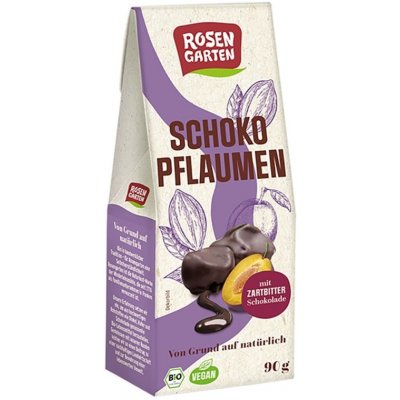 Rosengarten BIO Švestky v hořké čokoládě 90 g – Zbozi.Blesk.cz