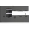 Kuchyňská linka Belini GRACE elini Premium Full Version 300 cm šedý mat s pracovní deskou