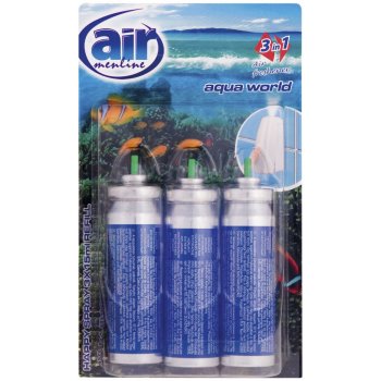Air Menline Aqua World Happy Osvěžovač vzduchu náhradní náplně 3 x 15 ml sprej