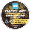 Rybářské lanko NASH Pletená šňůra Baseline Sinking Braid UV Yellow 1200m 0,20mm 9,07kg