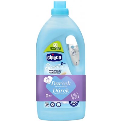 Chicco Aviváž koncentrovaná Sladký Pudr 1,5 l 60 PD + vlhčené ubrousky 72 ks – Zboží Dáma