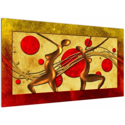 Abstraktní obraz se dvěma ženami, jednodílný 120x70 cm – Hledejceny.cz