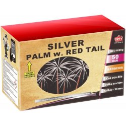 Tarra pyrotechnik Ohňostroj Silver palm w. Red tail 50 ran