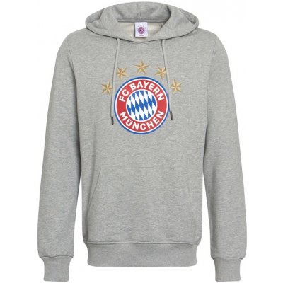 FC Bayern Mnichov s kapucí šedá 100% bavlna