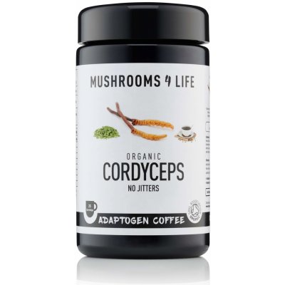 Mushrooms For Life Bio Adaptogenní instantní káva Cordyceps 75 g – Sleviste.cz