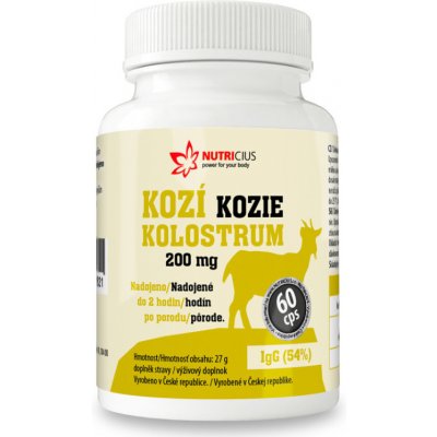 Kozí Kolostrum 200 mg nadojeno do dvou hodin po porodu 60 kapslí – Zbozi.Blesk.cz