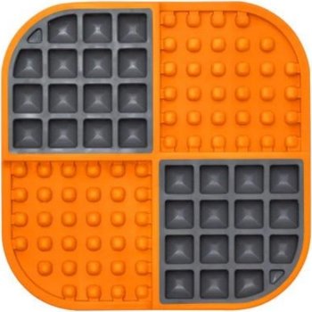 LickiMat lízací podložka Slomo 20 x 20 cm Oranžová
