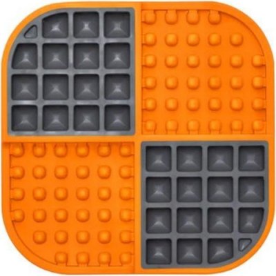 LickiMat lízací podložka Slomo 20 x 20 cm Oranžová