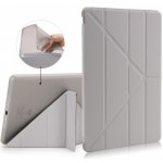 SES 2v1 Smart flip cover + zadní silikonový ochranný obal pro Apple iPad 9.7" 2017 5. generace šedý 3629 – Sleviste.cz