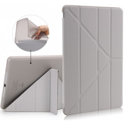 SES 2v1 Smart flip cover + zadní silikonový ochranný obal pro Apple iPad 9.7" 2017 5. generace šedý 3629 – Sleviste.cz