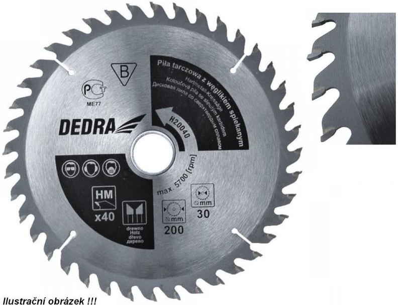 Dedra Kotouč pilový na dřevo 205x16 mm 40z H20540E