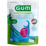 GUM EASY-FLOSSERS Zubní nit na držátku mátová odolná 30 ks – Zboží Dáma