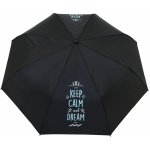 Keep calm and dream deštník automatický skládací černý – Zboží Mobilmania