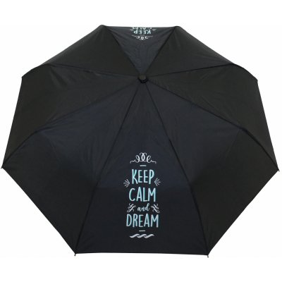 Keep calm and dream deštník automatický skládací černý – Zboží Mobilmania