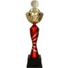 Pohár a trofej Kovový pohár s poklicí Zlato-červený 26 cm 10 cm