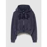 GAP Oversize mikina na zip s logem Tmavě modrá – Sleviste.cz