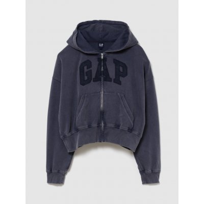 GAP Oversize mikina na zip s logem Tmavě modrá – Sleviste.cz