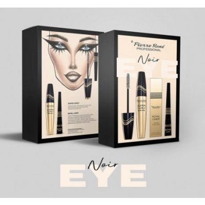 Pierre René Eye Noir řasenka Super curly černá 15 ml + tekuté oční linky černé 2,5 ml dárková sada – Hledejceny.cz