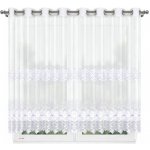 BytoTex Hotová záclona s výšivkou na kroužcích L1066 400x150 cm – Hledejceny.cz