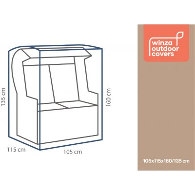 Winza Obal na plážové křeslo 105x115x160/135 cm – Zboží Dáma