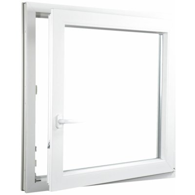 ALUPLAST Plastové okno jednokřídlo bílé 100x110 Pravé, Dvojsklo Ug= 1,1 – Sleviste.cz