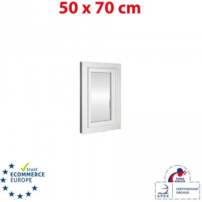Okna Hned Plastové okno 50x70 cm bílé otevíravé i sklopné pravé – Sleviste.cz