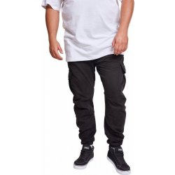 Urban Classics pánské bavlněné kapsáčové kalhoty Černá