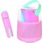 Přenosný reproduktor MOB Karaoke růžový 5 W – Sleviste.cz
