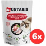 ONTARIO Cat Chicken and Crab in Broth 6x80 g – Hledejceny.cz