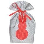 Velikonoční pytlík se zajíčkem 27x35 cm šedá s červeným zajíčkem – Hledejceny.cz