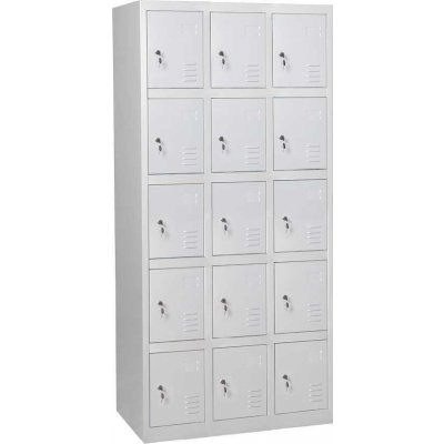 JP 615 N skříň 15-boxová 1850x900x500 mm šedá – Zboží Mobilmania