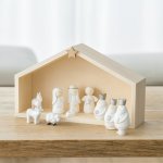 Boltze Home Minimalistický betlém v bílém NALUA 10 figurek – Zboží Dáma