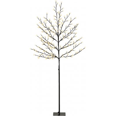 HOMCOM LED strom s třešňovým květem 180 cm s 200 LED diodami, umělý svítící strom s 20 ohebnými větvemi, vánoční dekorace – Hledejceny.cz