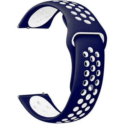 Eternico Sporty Universal Quick Release 22mm Pure White and Blue AET-U22SP-WhBl – Zboží Živě
